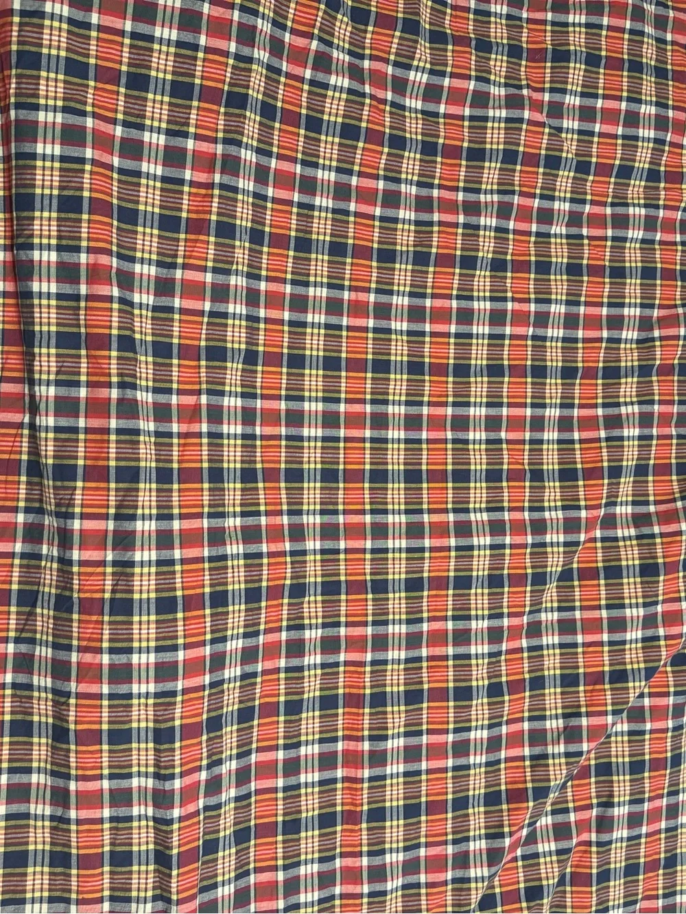 Vintage Ralph Lauren Madras Bright Red Plaid Kennebunkport Queen Size duvet